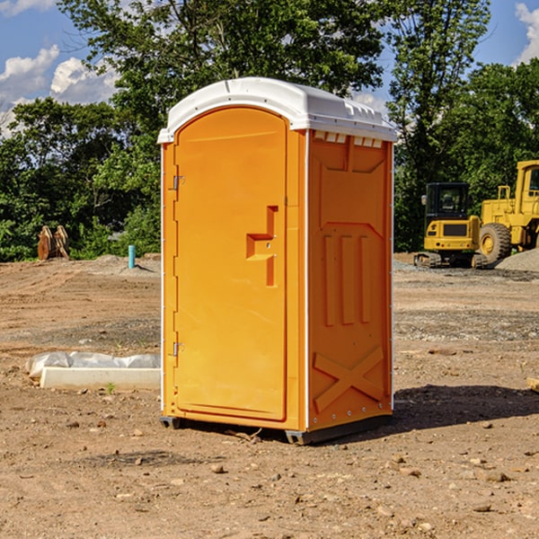 how often are the portable restrooms cleaned and serviced during a rental period in Marcus Washington